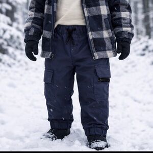 Cat & Jack Toddler Cargo Joggers 3T | Navy Pull-On Pants EUC